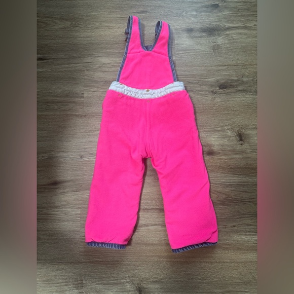 OshKosh B’gosh Girls Denim Overalls Size 2 Lined Warm Pink - Picture 4 of 8